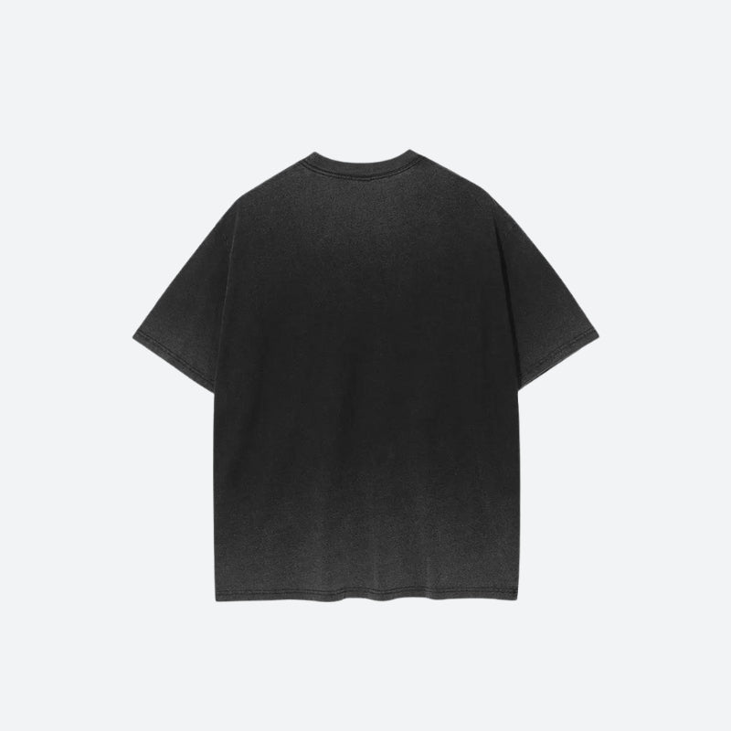 Distressed Green Human Figure Printed Tee - Retro Y2K Fashion, 90s Grunge Style