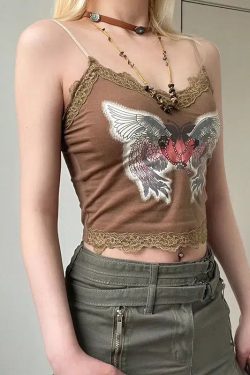 Fairy Grunge Angel Wings Top - Retro Y2K Fashion, 90s Style, Perfect for Y2K Outfits