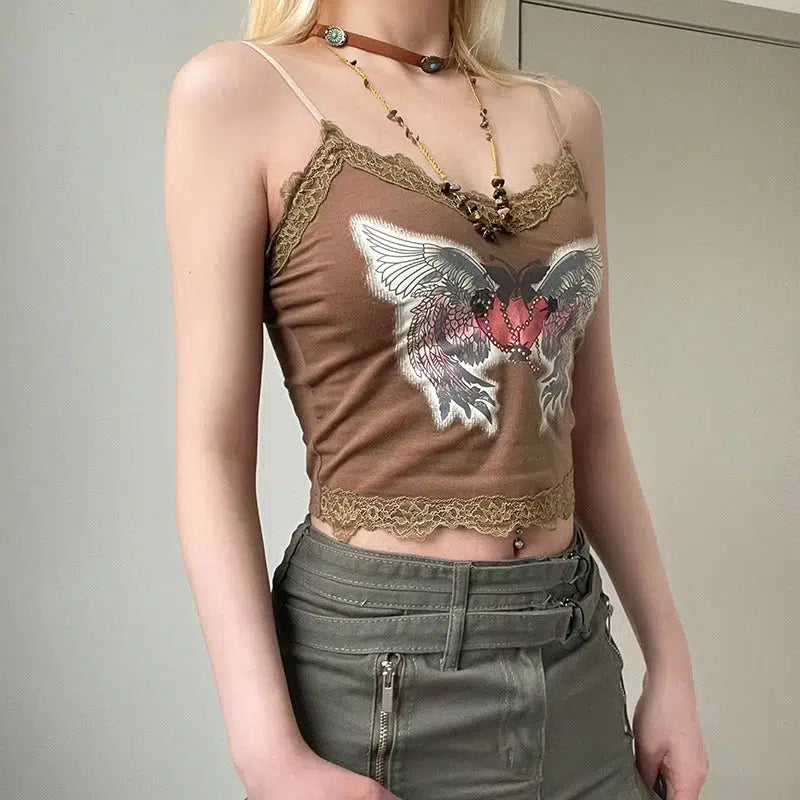 Fairy Grunge Angel Wings Top - Retro Y2K Fashion, 90s Style, Perfect for Y2K Outfits