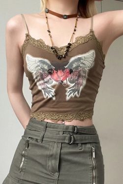 Fairy Grunge Angel Wings Top - Retro Y2K Fashion, 90s Style, Perfect for Y2K Outfits