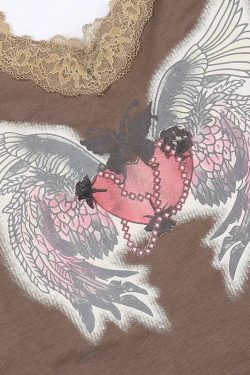 Fairy Grunge Angel Wings Top - Retro Y2K Fashion, 90s Style, Perfect for Y2K Outfits
