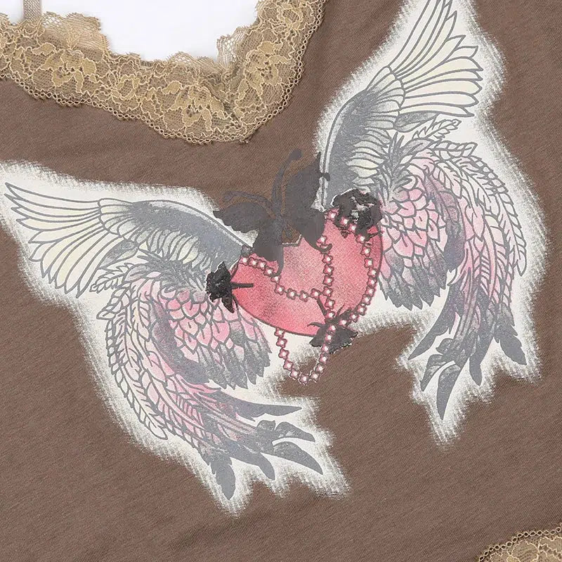 Fairy Grunge Angel Wings Top - Retro Y2K Fashion, 90s Style, Perfect for Y2K Outfits