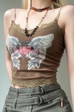 Fairy Grunge Angel Wings Top - Retro Y2K Fashion, 90s Style, Perfect for Y2K Outfits
