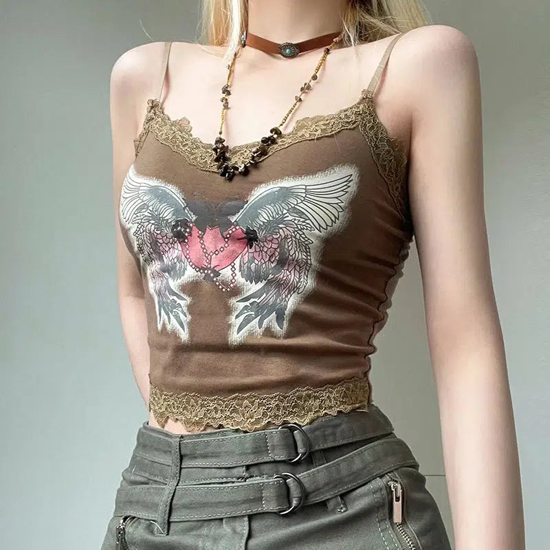 Fairy Grunge Angel Wings Top - Retro Y2K Fashion, 90s Style, Perfect for Y2K Outfits