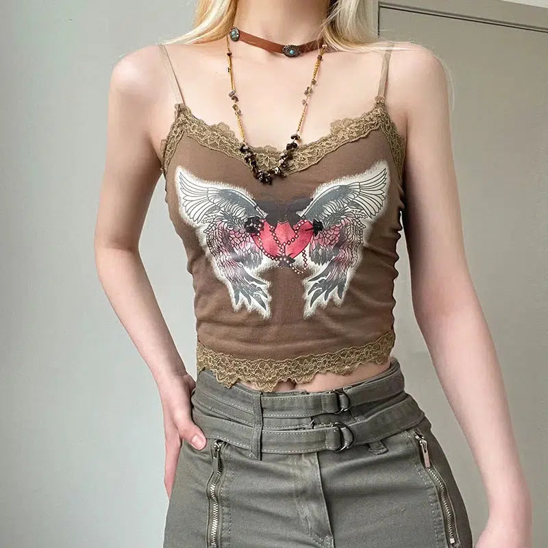 Fairy Grunge Angel Wings Top - Retro Y2K Fashion, 90s Style, Perfect for Y2K Outfits
