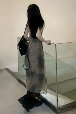 Fairy Grunge Forest Midi Dress - Retro Y2K Summer Outfit with 90s Fashion Vibes