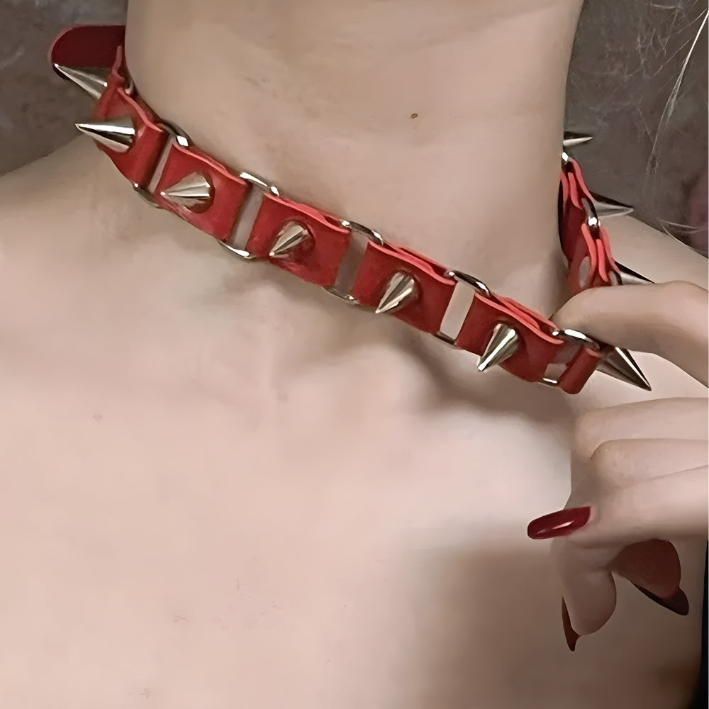 Gothic Barbed Wire Choker Necklace - Perfect for Y2K and 90s Grunge Outfits