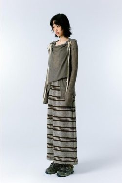 Grunge Asymmetric Lace Top - Retro Y2K Fashion Inspired Long Sleeve Blouse