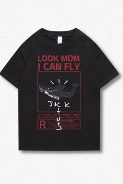 Look Mom I Can Fly Tee - Retro Y2K Fashion, 90s Grunge Style, Perfect Summer Outfit