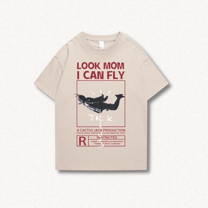 Look Mom I Can Fly Tee - Retro Y2K Fashion, 90s Grunge Style, Perfect Summer Outfit