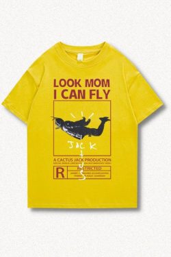 Look Mom I Can Fly Tee - Retro Y2K Fashion, 90s Grunge Style, Perfect Summer Outfit