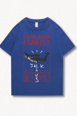 Look Mom I Can Fly Tee - Retro Y2K Fashion, 90s Grunge Style, Perfect Summer Outfit