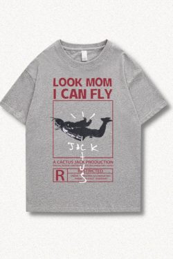 Look Mom I Can Fly Tee - Retro Y2K Fashion, 90s Grunge Style, Perfect Summer Outfit