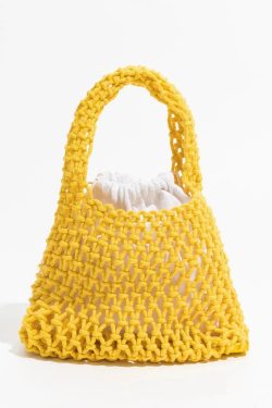 Retro Indie Smiley Flowers Crochet Bag - Perfect for Y2K and 90s Fashion Outfits
