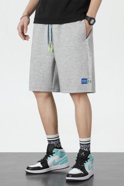 Retro Y2K Colored Laces Sweatshorts - Perfect for 90s and Grunge Summer Outfits