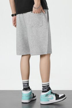 Retro Y2K Colored Laces Sweatshorts - Perfect for 90s and Grunge Summer Outfits