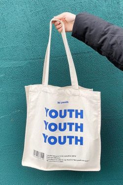 Retro Y2K Grunge Youth Cloth Bag - Perfect for 90s Fashion & Summer Outfits