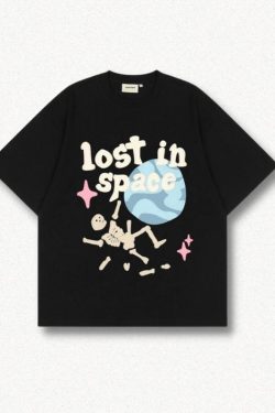 Retro Y2K Lost In Space Tee - Perfect for 90s and Grunge Outfits