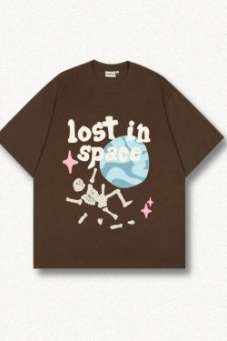 Retro Y2K Lost In Space Tee - Perfect for 90s and Grunge Outfits