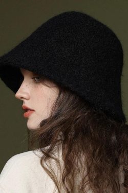 Retro Y2K Soft Girl Bucket Hat - Perfect for 90s and Grunge Outfits