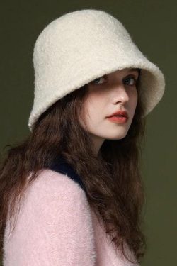 Retro Y2K Soft Girl Bucket Hat - Perfect for 90s and Grunge Outfits