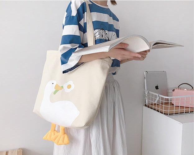 Retro Y2K Weirdcore Duck Cloth Bag - Perfect for 90s and Grunge Outfits Retro Y2K Weirdcore Duck Cloth Bag - Perfect for 90s and Grunge Outfits