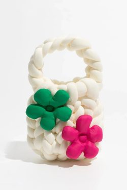 Soft Girl Y2K Fashion Super Bulky Yarn Handbag - Retro Style & 90s Grunge Vibes