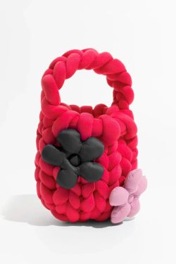 Soft Girl Y2K Fashion Super Bulky Yarn Handbag - Retro Style & 90s Grunge Vibes