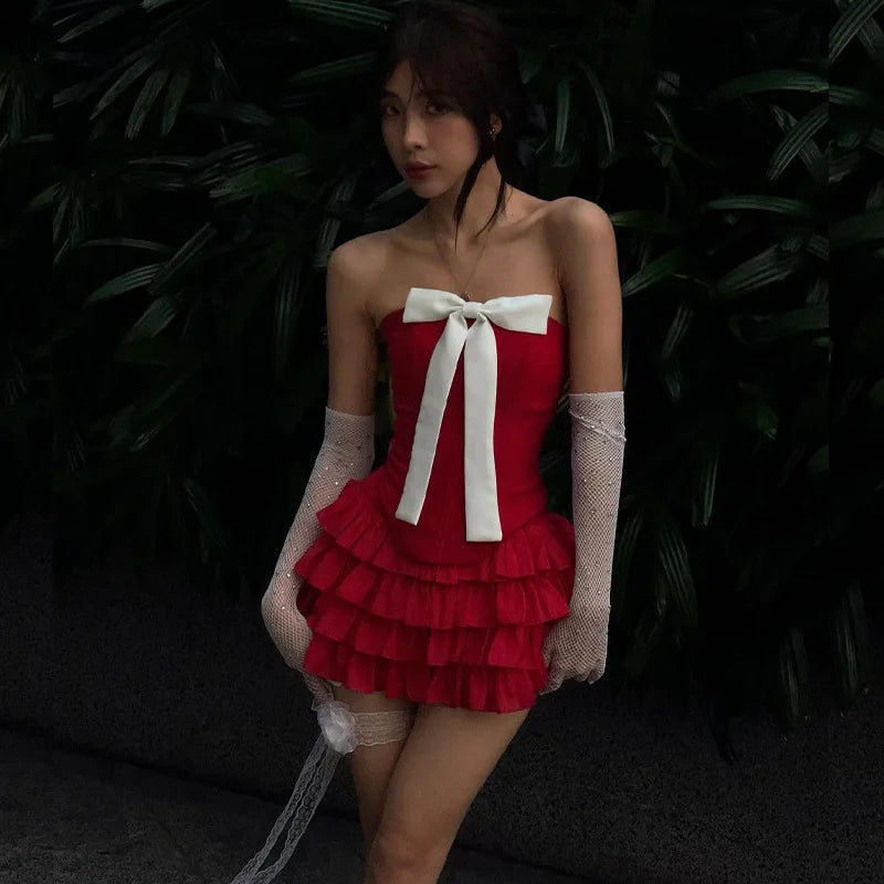 Y2K Coquette Corset Top & Mini Skirt Set - Retro 90s Fashion Outfit