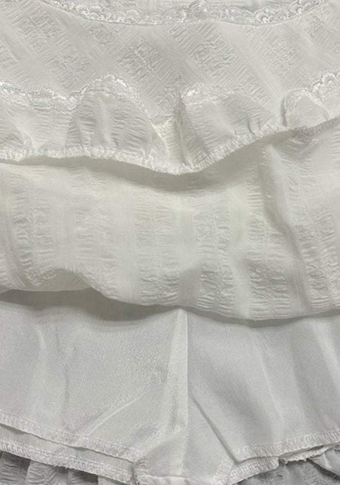 Y2K Coquette Ruffled Lace Mini Skirt - Retro 90s Fashion Grunge Outfit