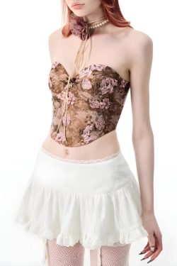 Y2K Coquette Ruffled Lace Mini Skirt - Retro 90s Fashion Grunge Outfit