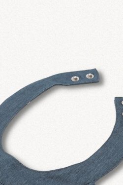 Y2K Cowgirl Denim Halter Corset Top - Retro 90s Fashion Statement