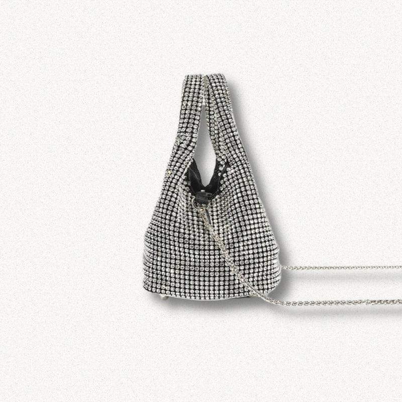 Y2K Disco Cowgirl Silver Rhinestone Handbag - Retro Style Grunge Accessory Y2K Disco Cowgirl Silver Rhinestone Handbag - Retro Style Grunge Accessory