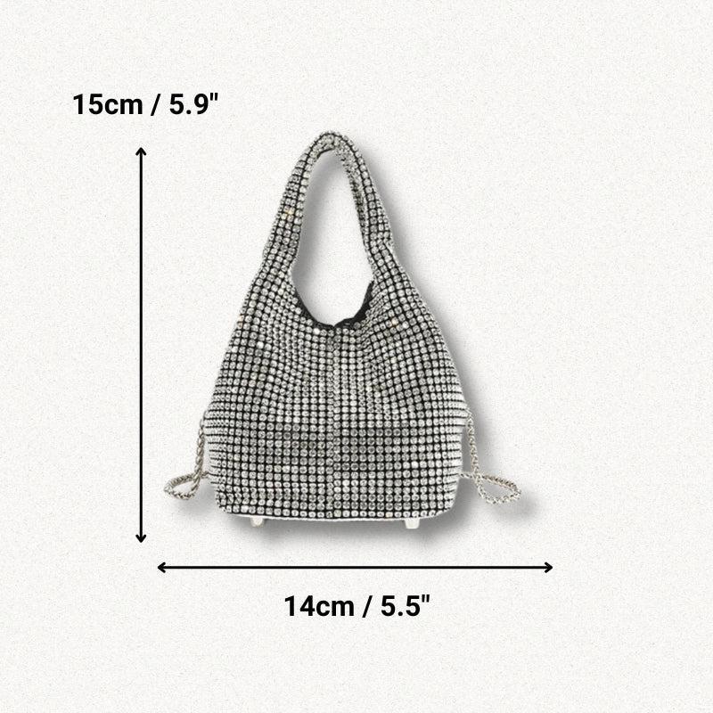 Y2K Disco Cowgirl Silver Rhinestone Handbag - Retro Style Grunge Accessory Y2K Disco Cowgirl Silver Rhinestone Handbag - Retro Style Grunge Accessory