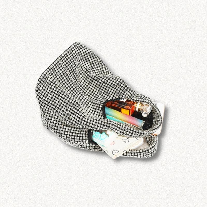 Y2K Disco Cowgirl Silver Rhinestone Handbag - Retro Style Grunge Accessory Y2K Disco Cowgirl Silver Rhinestone Handbag - Retro Style Grunge Accessory