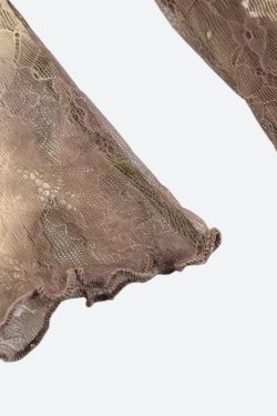 Y2K Fairy Grunge Floral Lace Off Shoulder Top - Retro 90s Style