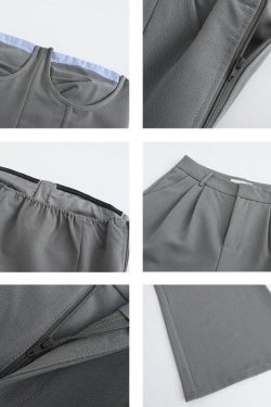 Y2K Fashion Corset Top & Wide Leg Pants Two Piece Set - Retro Style Y2K Outfits