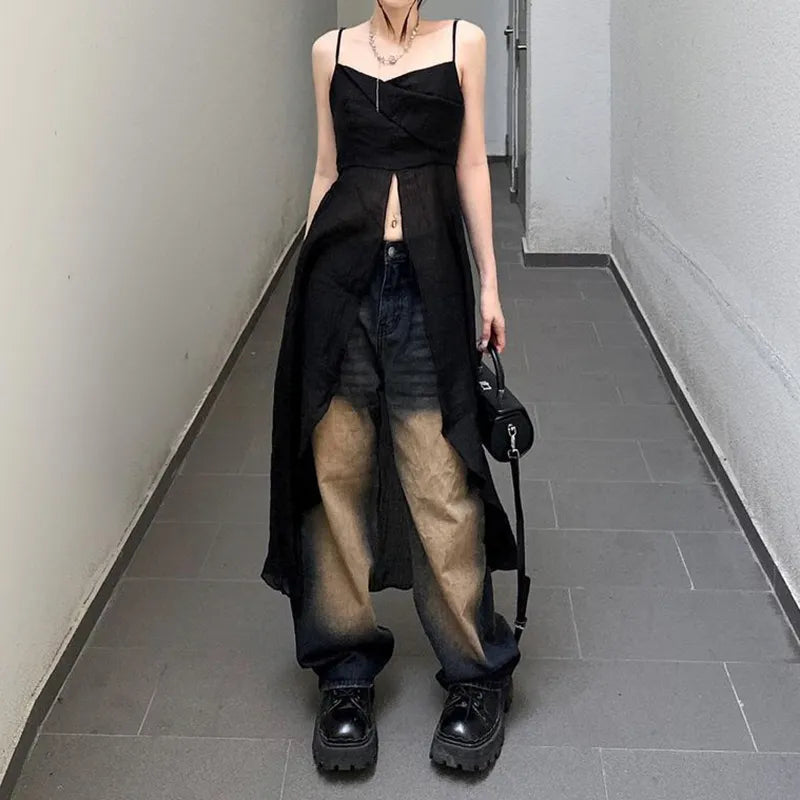 Y2K Fashion Dress-Like Strap Top - Perfect for Retro and 90s Summer Outfits Y2K Fashion Dress-Like Strap Top - Perfect for Retro and 90s Summer Outfits