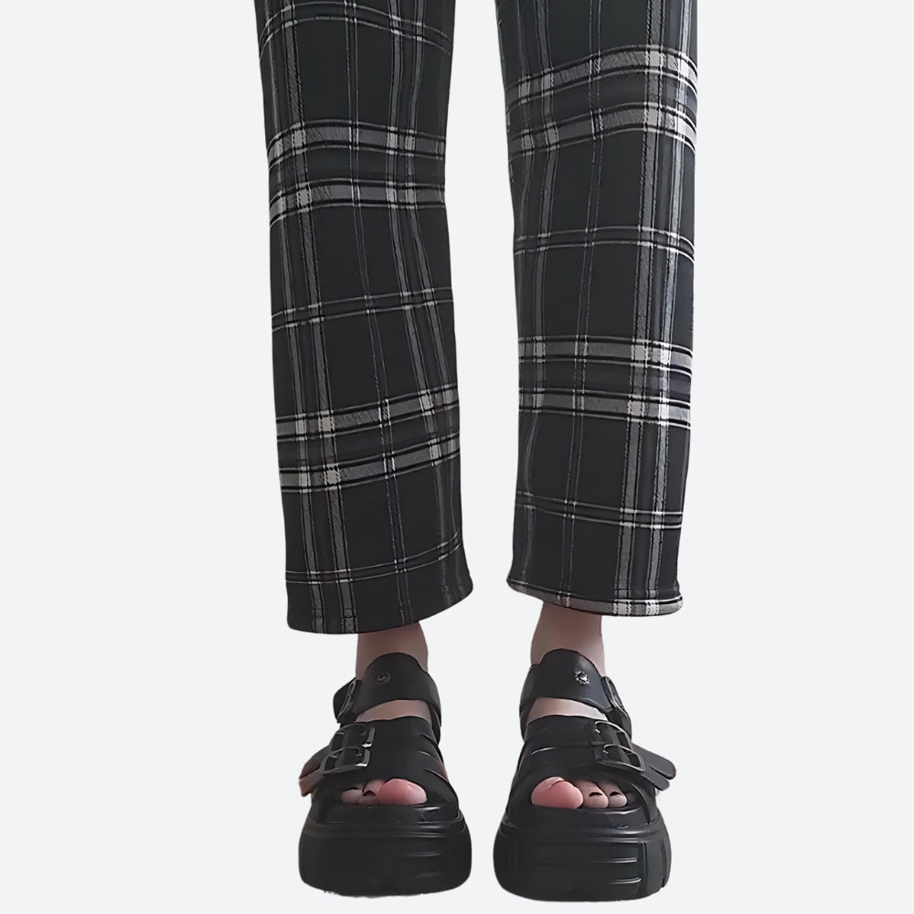 Y2K Grunge Belted Platform Sandals - Retro 90s Fashion Y2K Shoes Y2K Grunge Belted Platform Sandals - Retro 90s Fashion Y2K Shoes