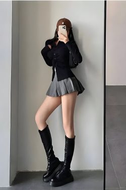 Y2K Pleated Tennis Mini Skirt - Retro 90s Fashion Grunge Outfit