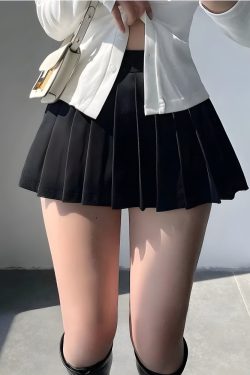 Y2K Pleated Tennis Mini Skirt - Retro 90s Fashion Grunge Outfit