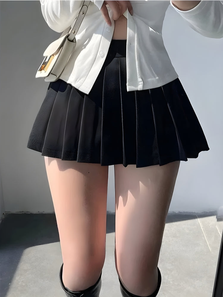 Y2K Pleated Tennis Mini Skirt - Retro 90s Fashion Grunge Outfit