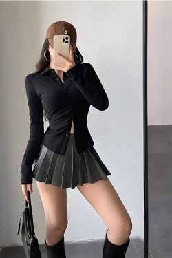 Y2K Pleated Tennis Mini Skirt - Retro 90s Fashion Grunge Outfit