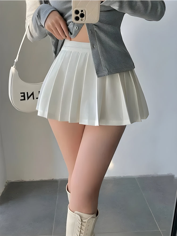 Y2K Pleated Tennis Mini Skirt - Retro 90s Fashion Grunge Outfit