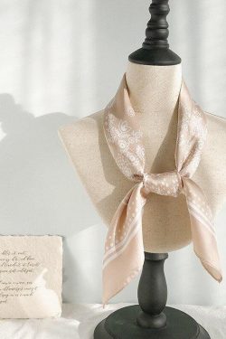 Y2K Retro Cowgirl Satin Paisley Bandana - Perfect for 90s and Grunge Outfits