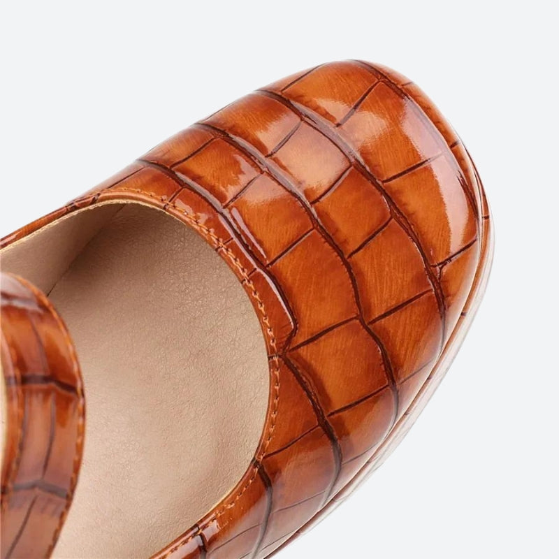 Y2K Retro Crocodile Square Toe Platform High Heels - Perfect for 90s and Grunge Outfits Y2K Retro Crocodile Square Toe Platform High Heels - Perfect for 90s and Grunge Outfits