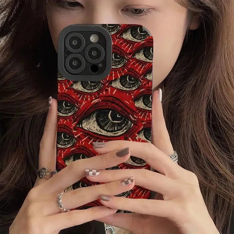 Y2K Retro Devil Eyes Phone Case - Perfect for 90s and Grunge Outfits Y2K Retro Devil Eyes Phone Case - Perfect for 90s and Grunge Outfits