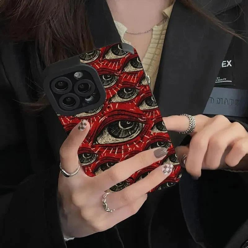 Y2K Retro Devil Eyes Phone Case - Perfect for 90s and Grunge Outfits Y2K Retro Devil Eyes Phone Case - Perfect for 90s and Grunge Outfits