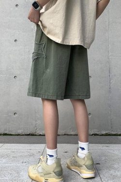 Y2K Retro Drawstring Shorts with Star Embroidery - Perfect for Summer Outfits