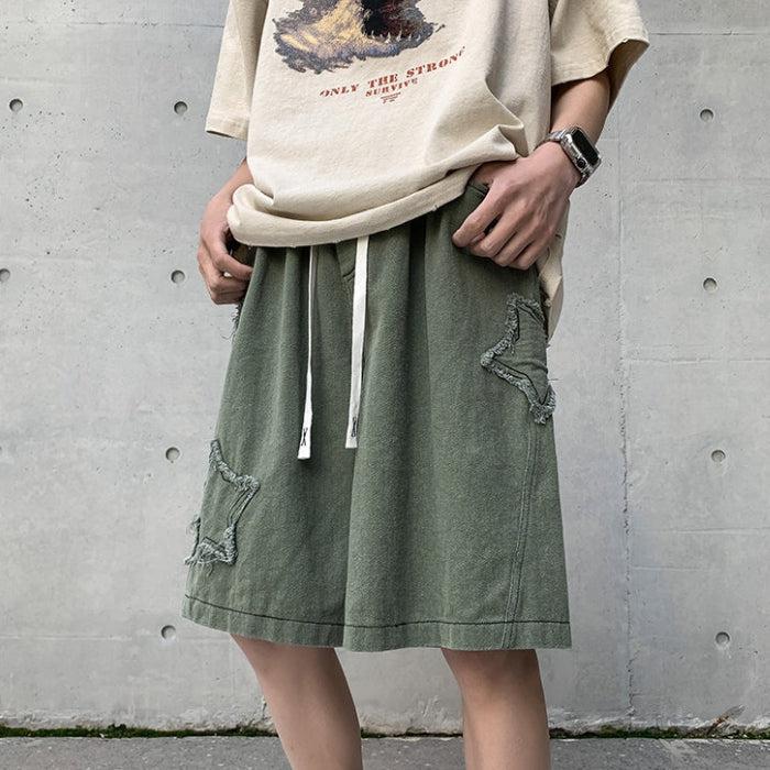 Y2K Retro Drawstring Shorts with Star Embroidery - Perfect for Summer Outfits Y2K Retro Drawstring Shorts with Star Embroidery - Perfect for Summer Outfits